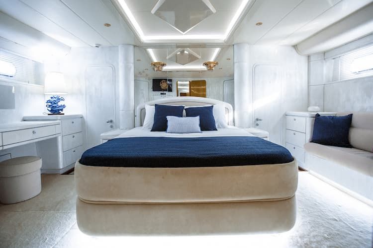 Yacht accommodation, master bedroom, master cabin